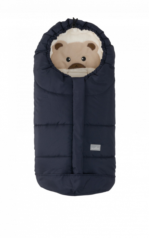 babashop.hu - Nuvita Ovetto Cuccioli bundazsák 80cm - Bear Melange Blue / Beige - 9205
