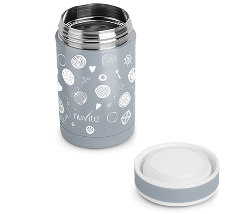 babashop.hu - Nuvita ételtároló termosz 500ml - szürke - 1472