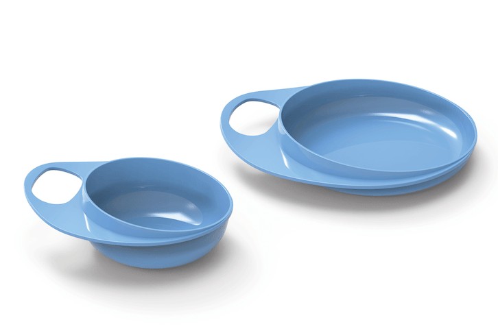 babashop.hu - Nuvita EasyEating tál + tányér - cool blue - 8461
