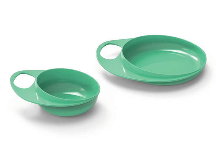babashop.hu - Nuvita EasyEating tál + tányér - cool green - 8461
