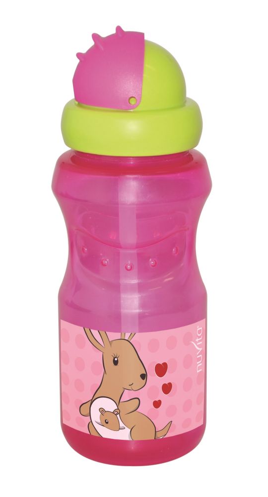 babashop.hu - Nuvita Szívószálas itató 18hó+ - Pink - 1457
