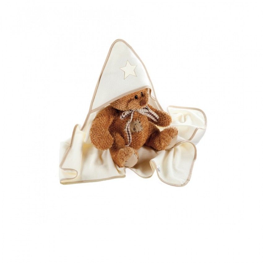 babashop.hu - Klups kapucnis kifogó - H109 Álmos maci bézs
