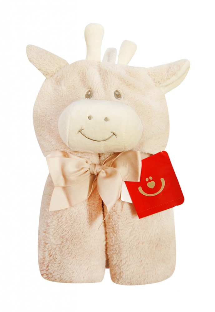 babashop.hu - BoboBaby kapucnis takaró - OKR-MF Bézs zsiráf !! kifutó !!