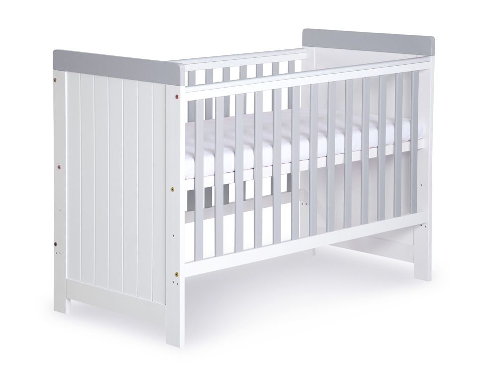 babashop.hu - Klups PORTO kiságy 60x120 - fehér-szürke