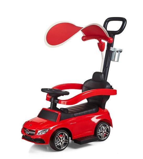 babashop.hu - Chipolino Mercedes C63 AMG Coupe bébitaxi tolókarral és kupolával - piros 2019