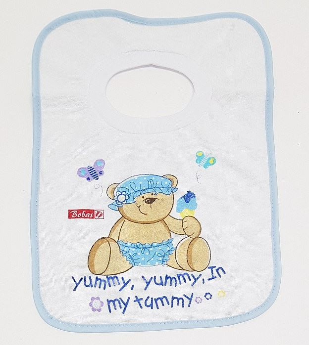 babashop.hu - Bobobaby bebújós előke - kék maci