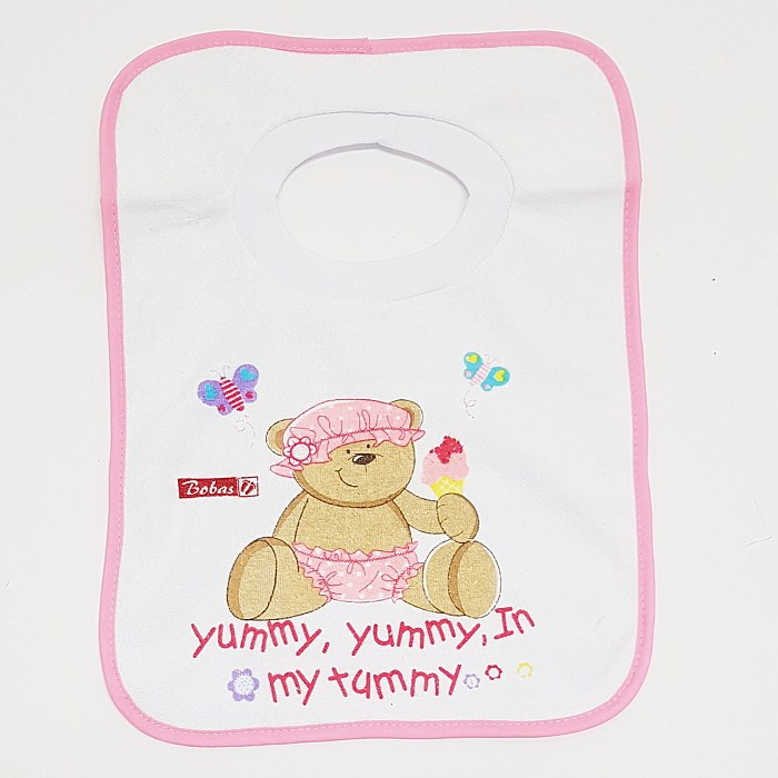 babashop.hu - Bobobaby bebújós előke - pink maci