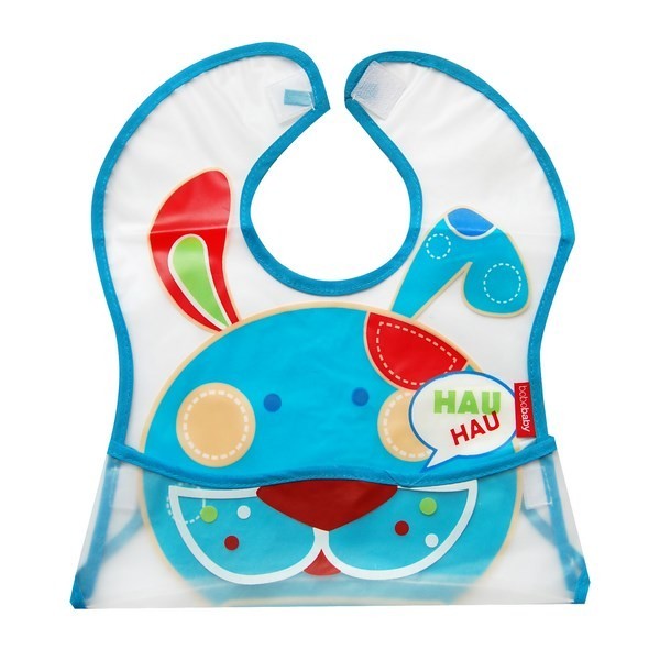 babashop.hu - Bobobaby zsebes előke 12hó+ - kék / kutya