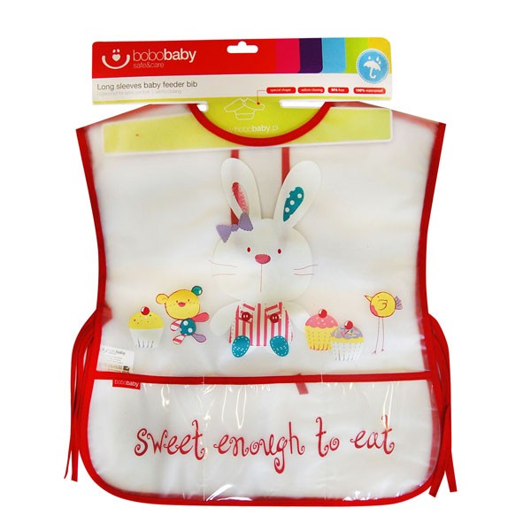 babashop.hu - Bobobaby bebújós előke 36hó+ - Piros Nyuszi