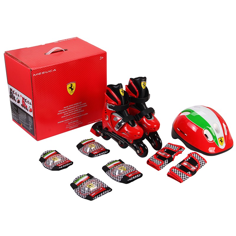 babashop.hu - Chipolino Ferrari görkorcsolya + biztonsági szett 29-32 méret - piros
