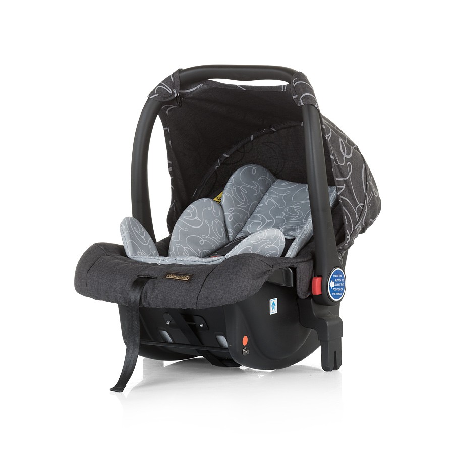 babashop.hu - Chipolino Malta autóshordozó + adapter 0-13kg - Denim Granite Grey 2019