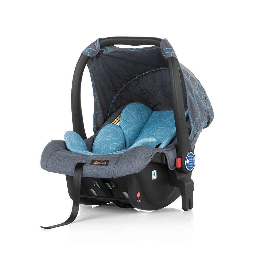 babashop.hu - Chipolino Malta autóshordozó + adapter 0-13kg - Denim Sky Blue 2019