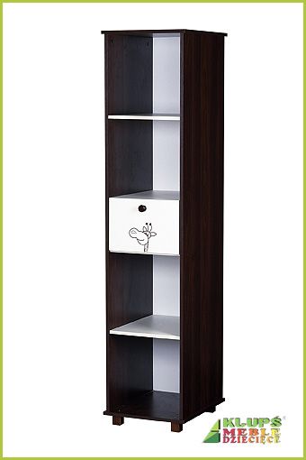 babashop.hu - Klups Szafari/Zsiráf nyitott állószekrény - törtfehér-dió/Ecru-orzech
