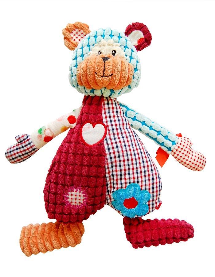 babashop.hu - Bobobaby szív alakú patchwork plüss játék - maci