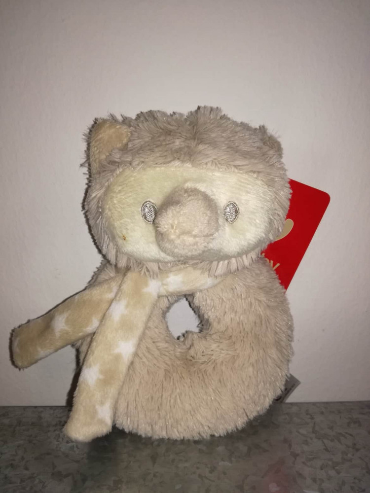 babashop.hu - Bobobaby plüss csörgő karika - bagoly