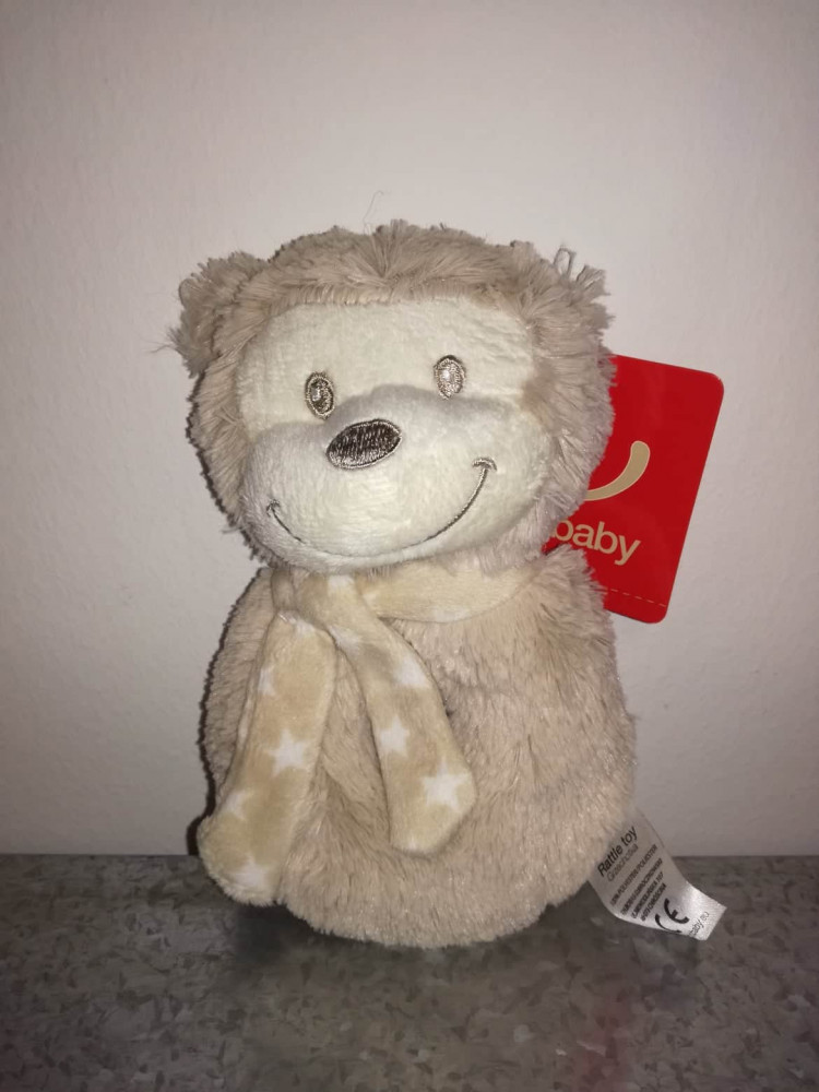 babashop.hu - Bobobaby plüss csörgő karika - majom