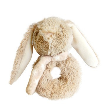 babashop.hu - Bobobaby plüss csörgő karika - nyuszi