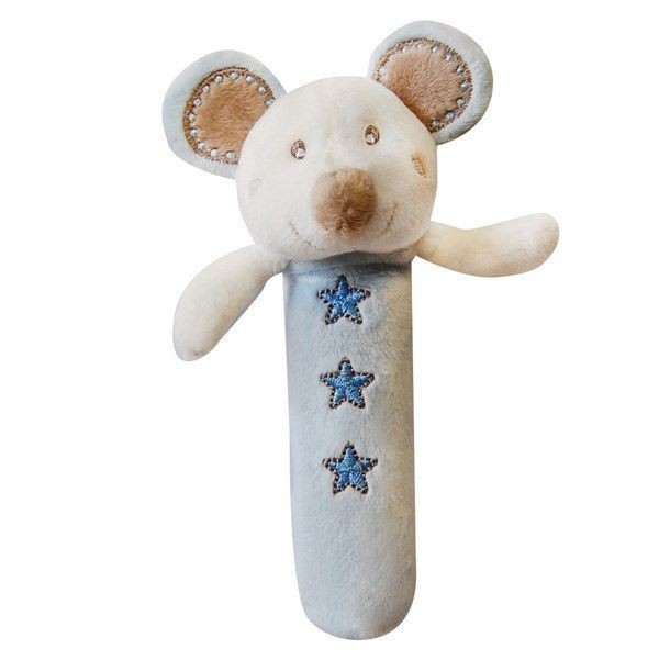 babashop.hu - Bobobaby plüss csörgő - kék egér