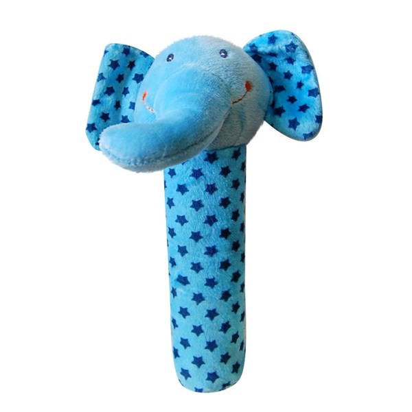 babashop.hu - Bobobaby plüss csörgő - kék elefánt