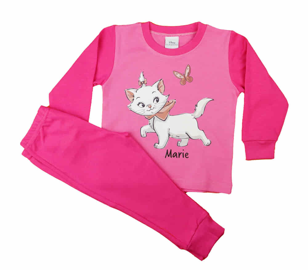 babashop.hu - 2 részes kislány pizsama Marie cica mintával