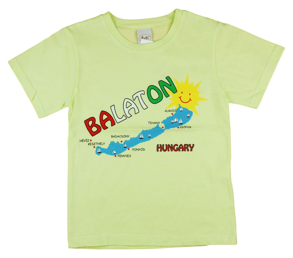 babashop.hu - Baba, gyerek feliratos "Balaton" rövid ujjú póló (méret:80-128)