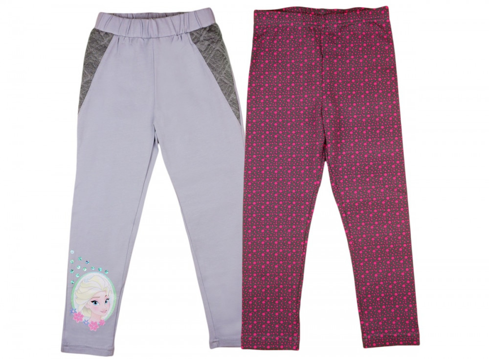 babashop.hu - Disney Jégvarázs-Frozen mintás- pöttyös lányka páros leggings szett (2db)