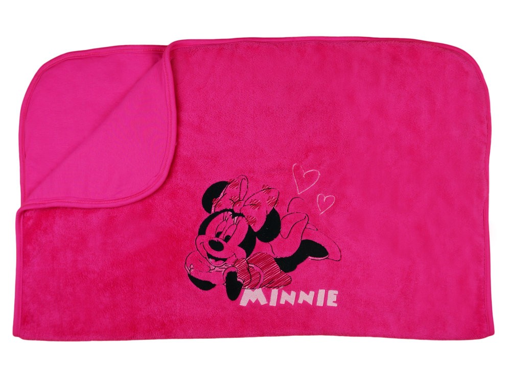 babashop.hu - Disney Minnie mintás hímzett wellsoft/pamut babatakaró (méret: 75x100)