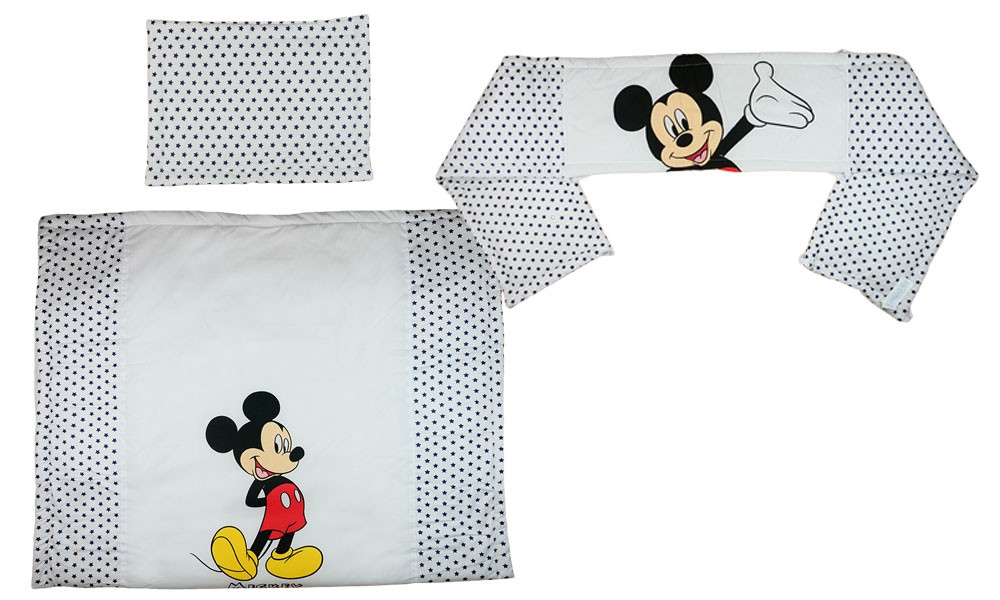 babashop.hu - Disney Mickey 3 részes baba ágynemű szett