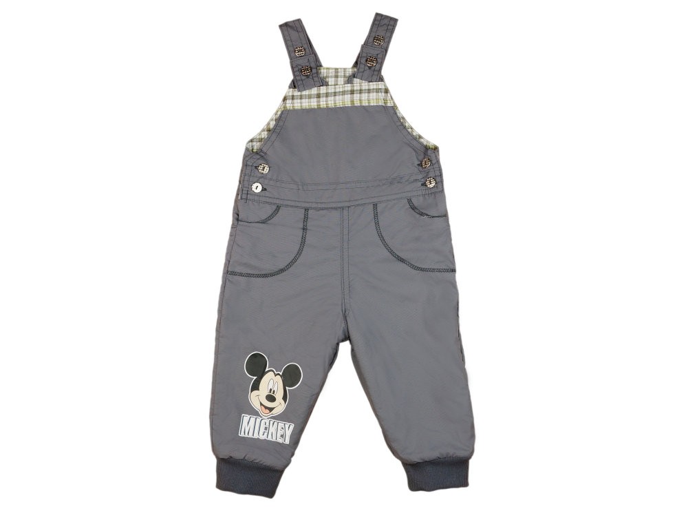 babashop.hu - Disney Mickey vízlepergetős bélelt baba kertésznadrág (méret: 74-98)