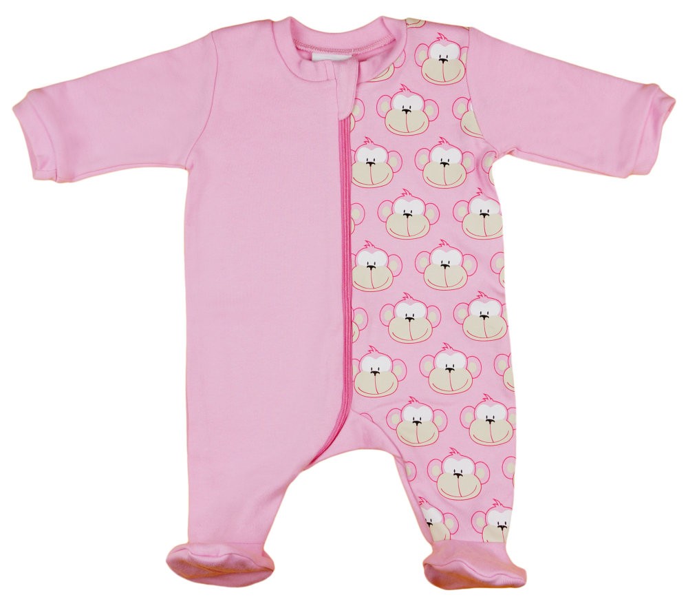 babashop.hu - Monkey majom mintás kislány baba rugdalózó