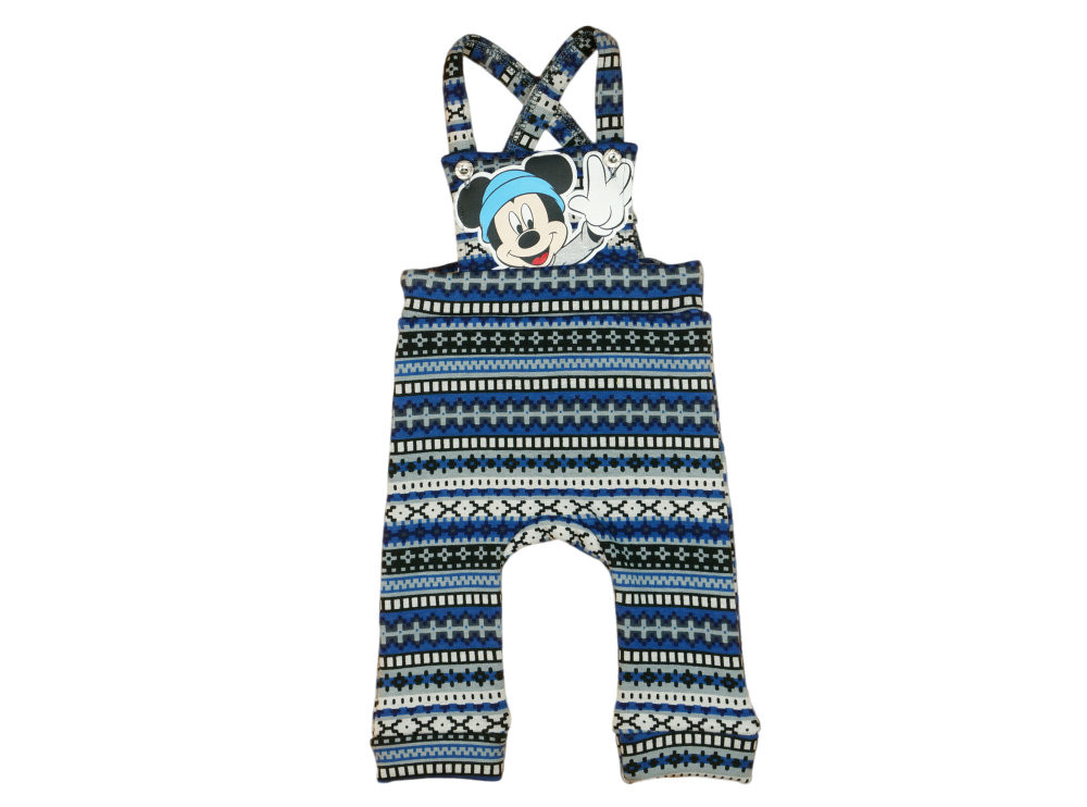 babashop.hu - Disney Mickey belül bolyhos baba kertésznadrág (méret: 62-92)