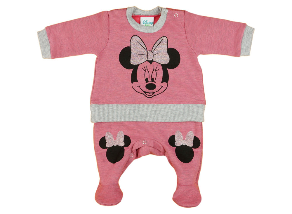 babashop.hu - Disney Minnie belül bolyhos, hosszú ujjú rugdalózó (méret: 56-74)