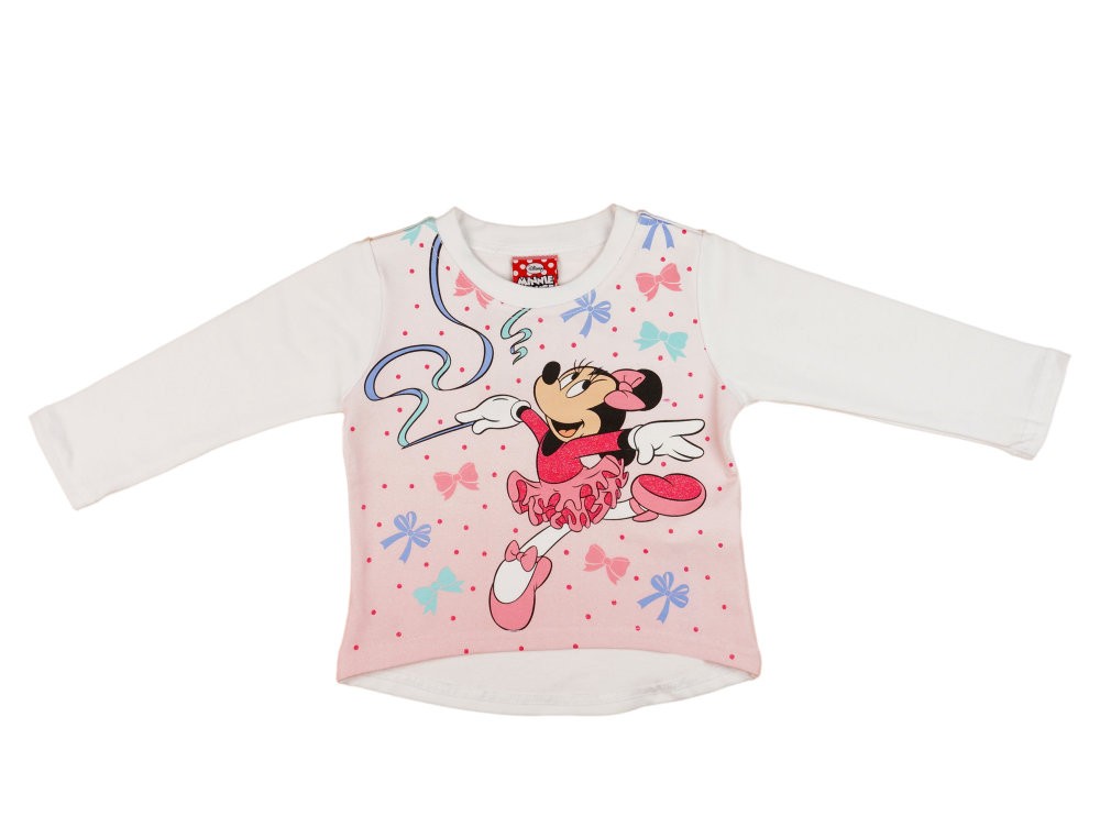 babashop.hu - Disney Minnie, belül bolyhos, hosszú ujjú póló (méret: 74-122)