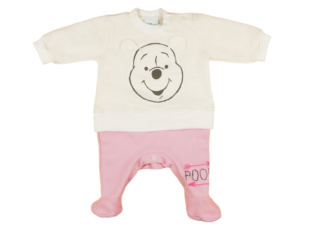 babashop.hu - Disney Micimackó belül bolyhos, hosszú ujjú rugdalózó (fiús lányos színekben) (méret: 56-74)