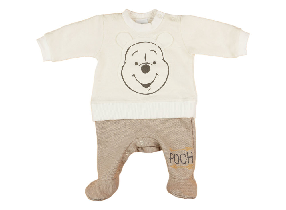 babashop.hu - Disney Micimackó belül bolyhos, hosszú ujjú rugdalózó (fiús lányos színekben) (méret: 56-74)