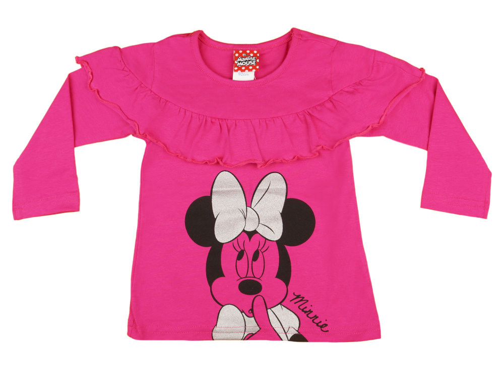 babashop.hu - Disney Minnie hosszú ujjú lányka póló (méret: 92-140)