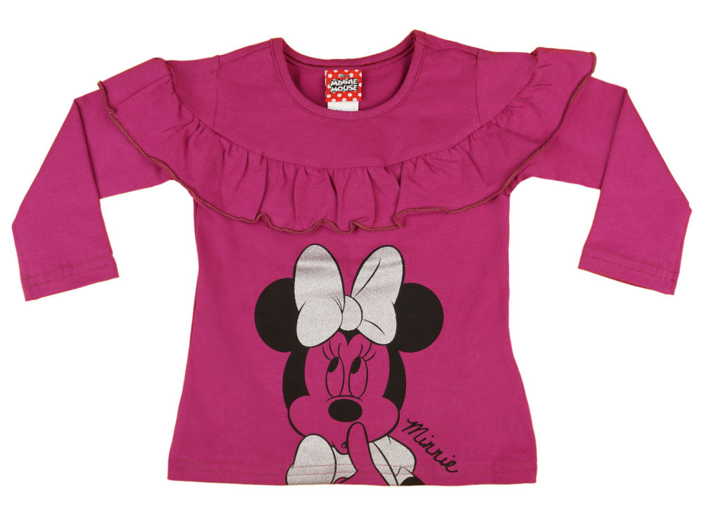 babashop.hu - Disney Minnie hosszú ujjú lányka póló (méret: 92-140)