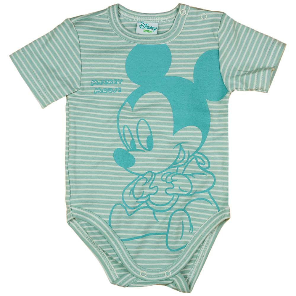babashop.hu - Biopamut rövid ujjú baba body Mickey egér mintával