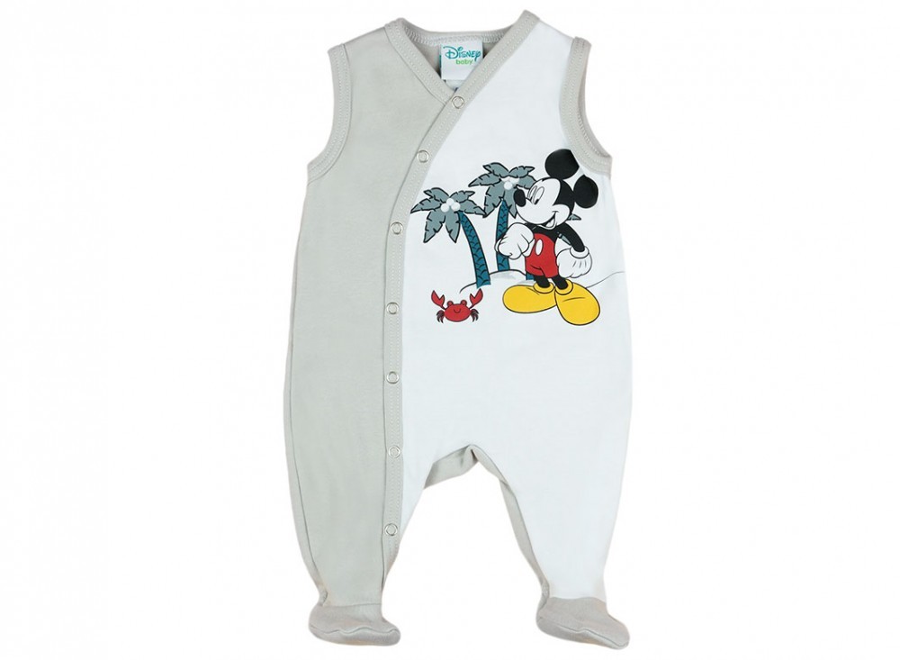 babashop.hu - Disney Mickey ujjatlan végig patentos rugdalózó