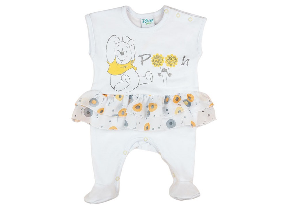 babashop.hu - Disney Micimackó lányka ujjatlan muszlinos rugdalózó
