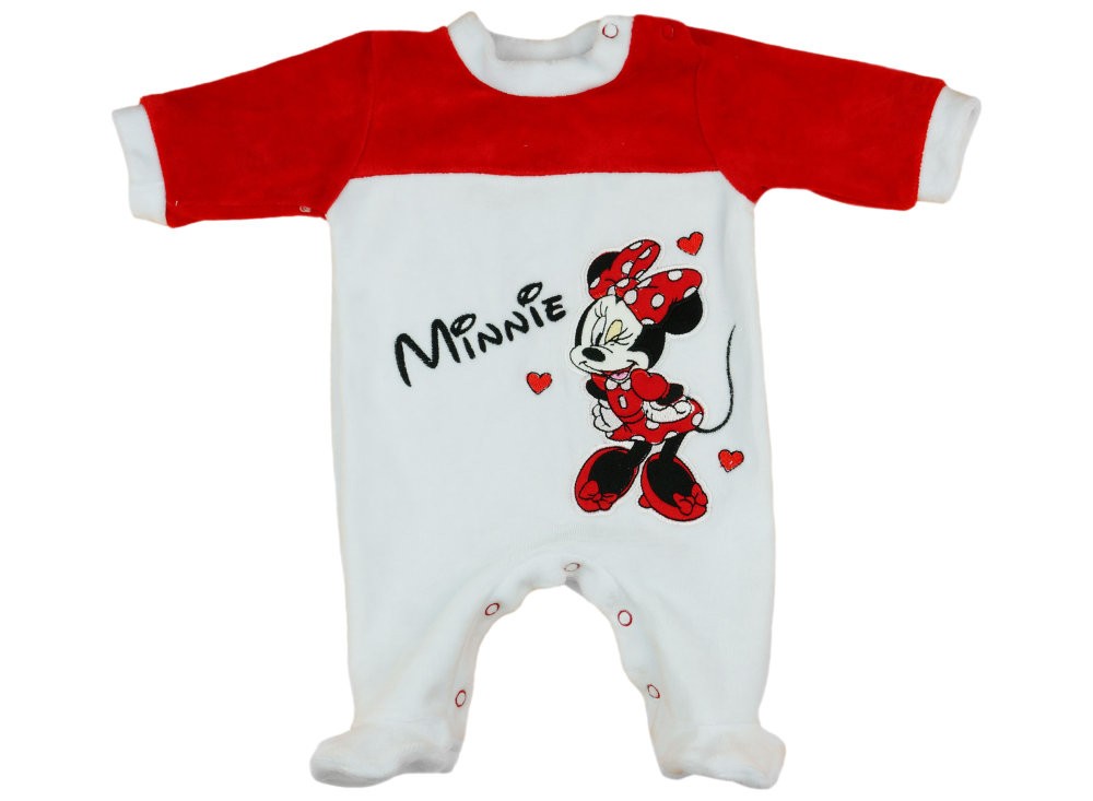 babashop.hu - Disney Minnie lányka hosszú ujjú plüss rugdalózó