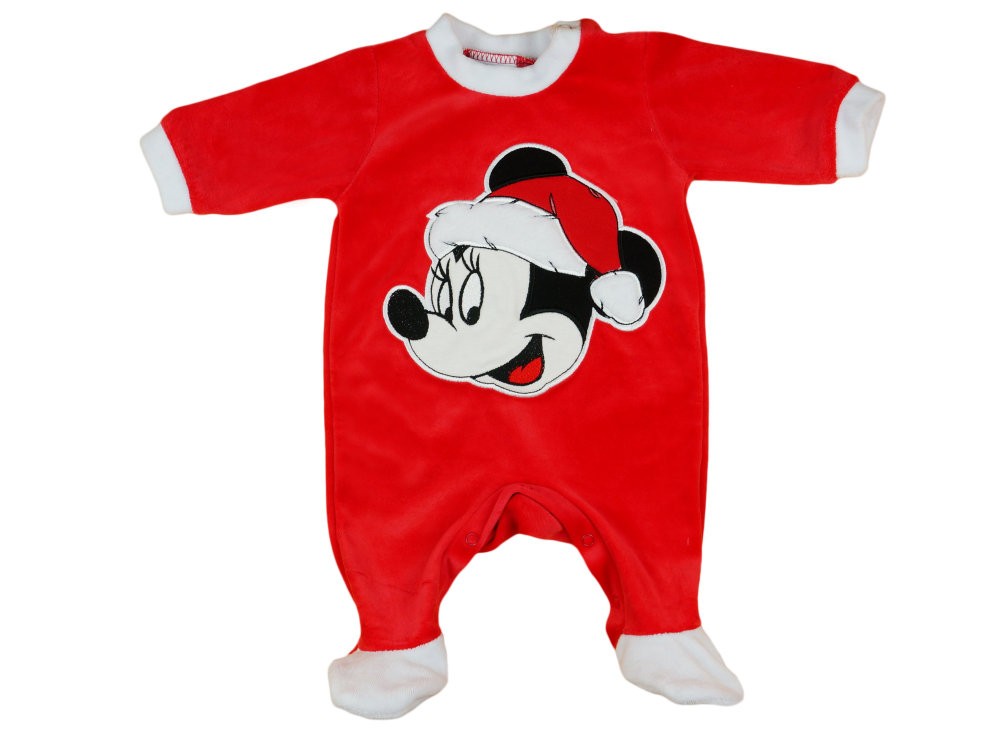 babashop.hu - Disney Minnie Mikulás hosszú ujjú plüss rugdalózó Karácsony