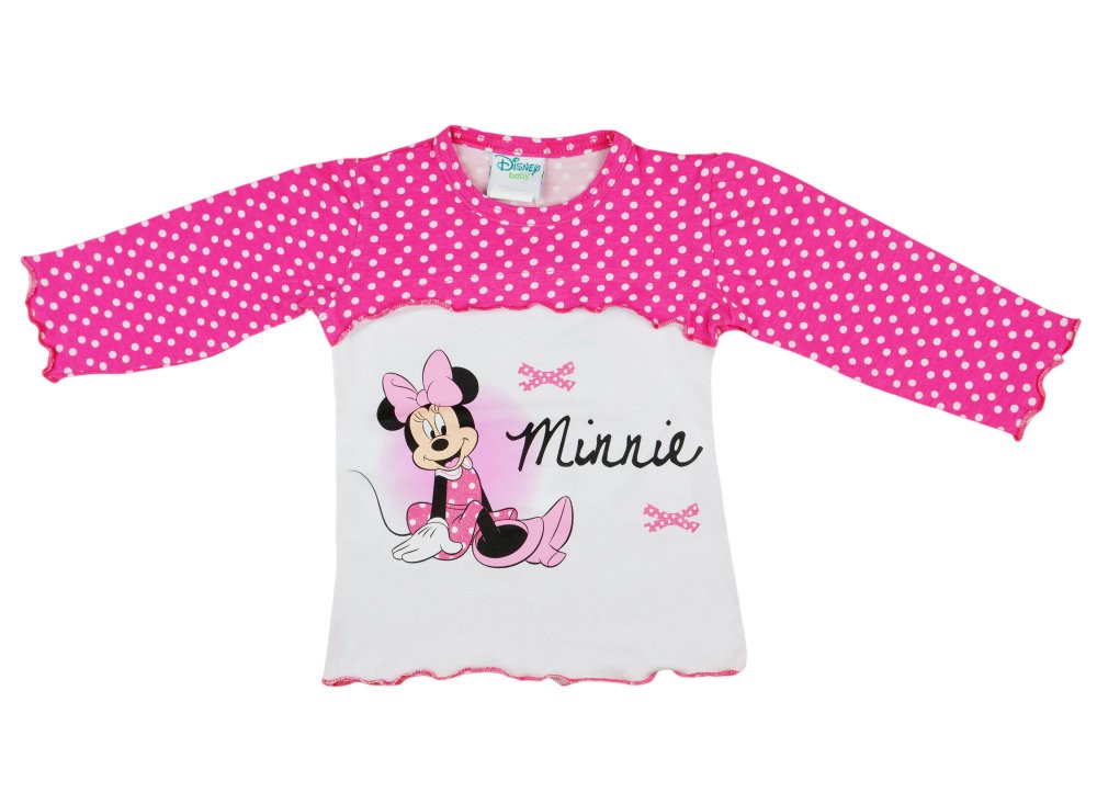 babashop.hu - Disney Minnie lányka pöttyös hosszú ujjú póló