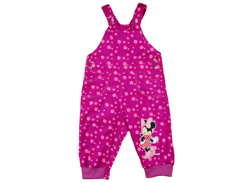 babashop.hu - Disney Minnie lányka vékony virágos kord kertésznadrág
