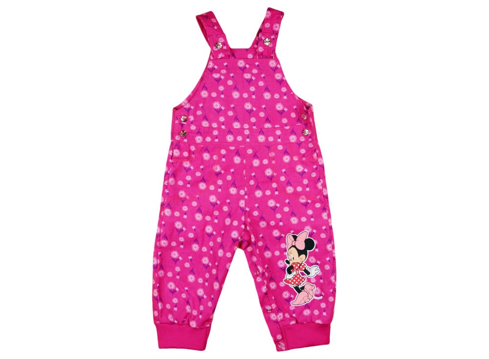 babashop.hu - Disney Minnie lányka vékony virágos kord kertésznadrág