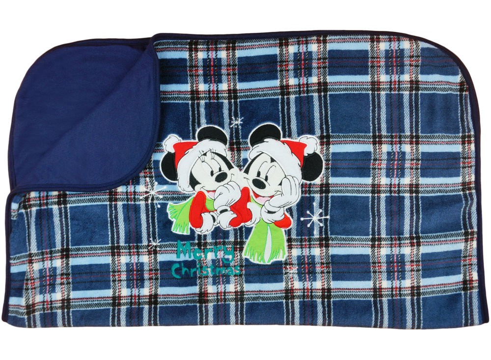 babashop.hu - Disney Mickey és Minnie pamut-wellsoft takaró Karácsony (70x90)