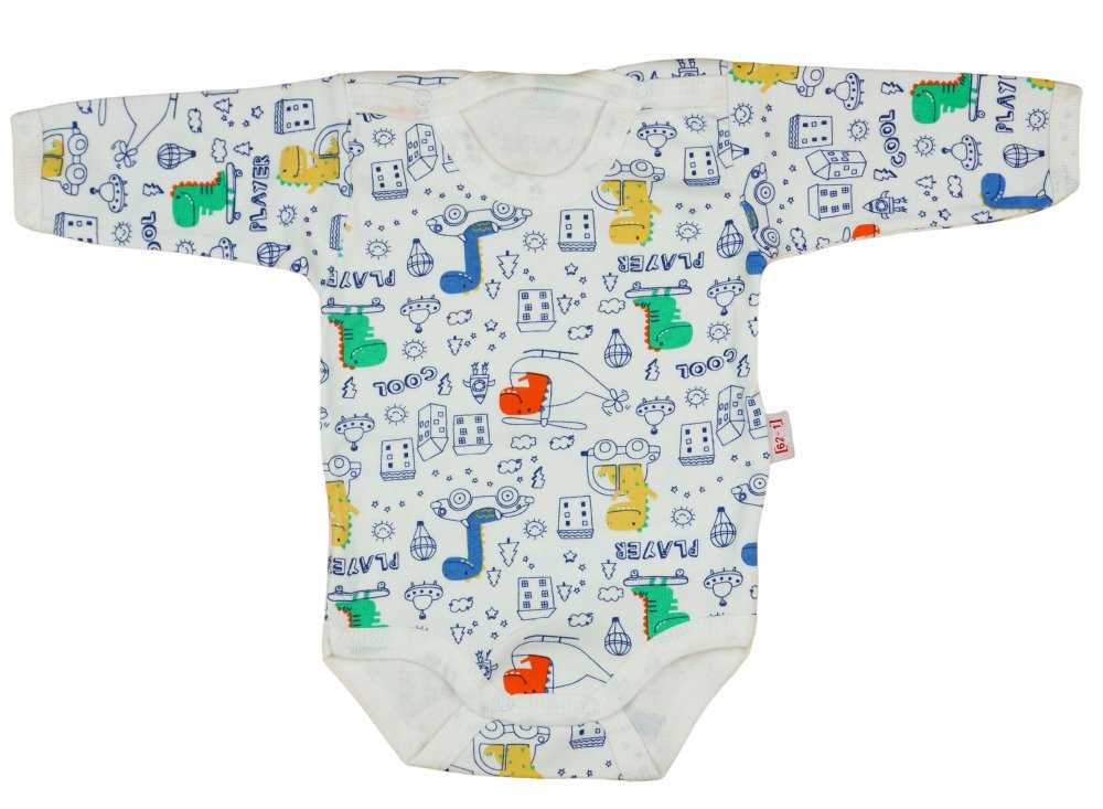 babashop.hu - Bébi hosszú ujjú kombidressz Mintás Sárkány (TUR)