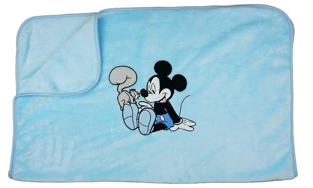 babashop.hu - Disney Mickey világoskék wellsoft babatakaró