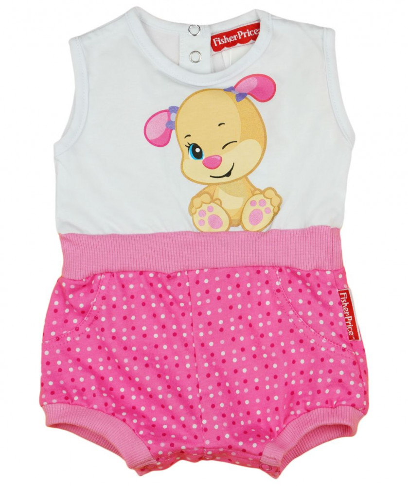 babashop.hu - Fisher-Price fehér-rózsaszín pöttyös napozó