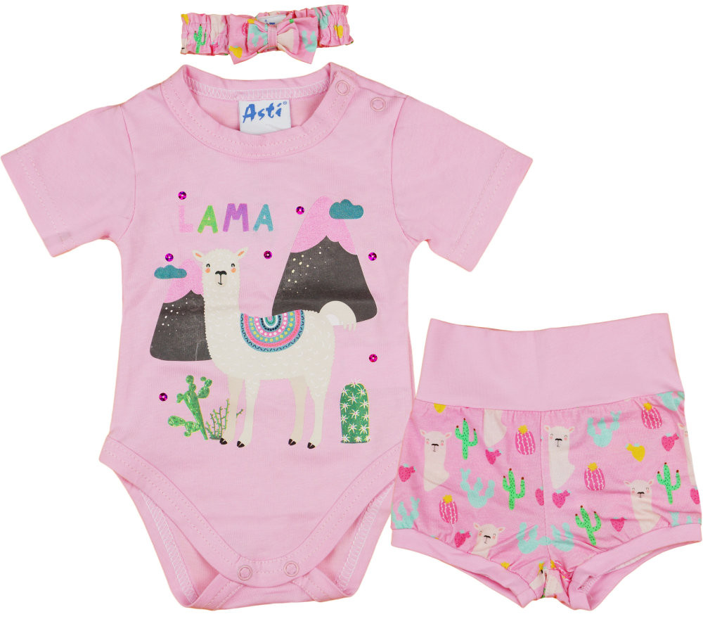 babashop.hu - Láma 3 részes baba nyári szett